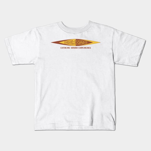 Eskimo Extreme Kayak Experience Kids T-Shirt by TBM Christopher